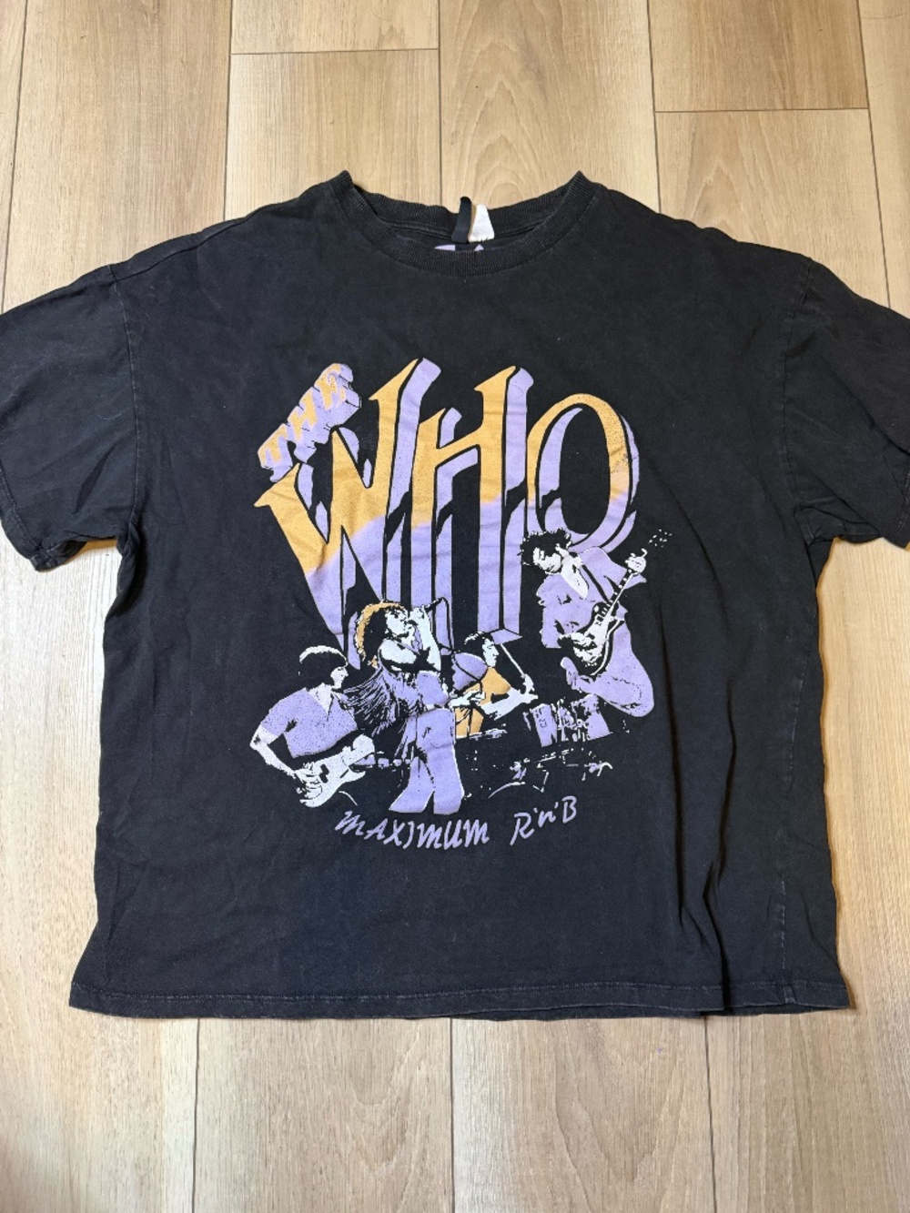 The Who Graphic Band Tee Black Vintage Style Size Medium